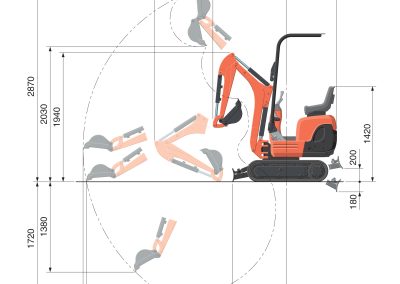 Super mini-excavator